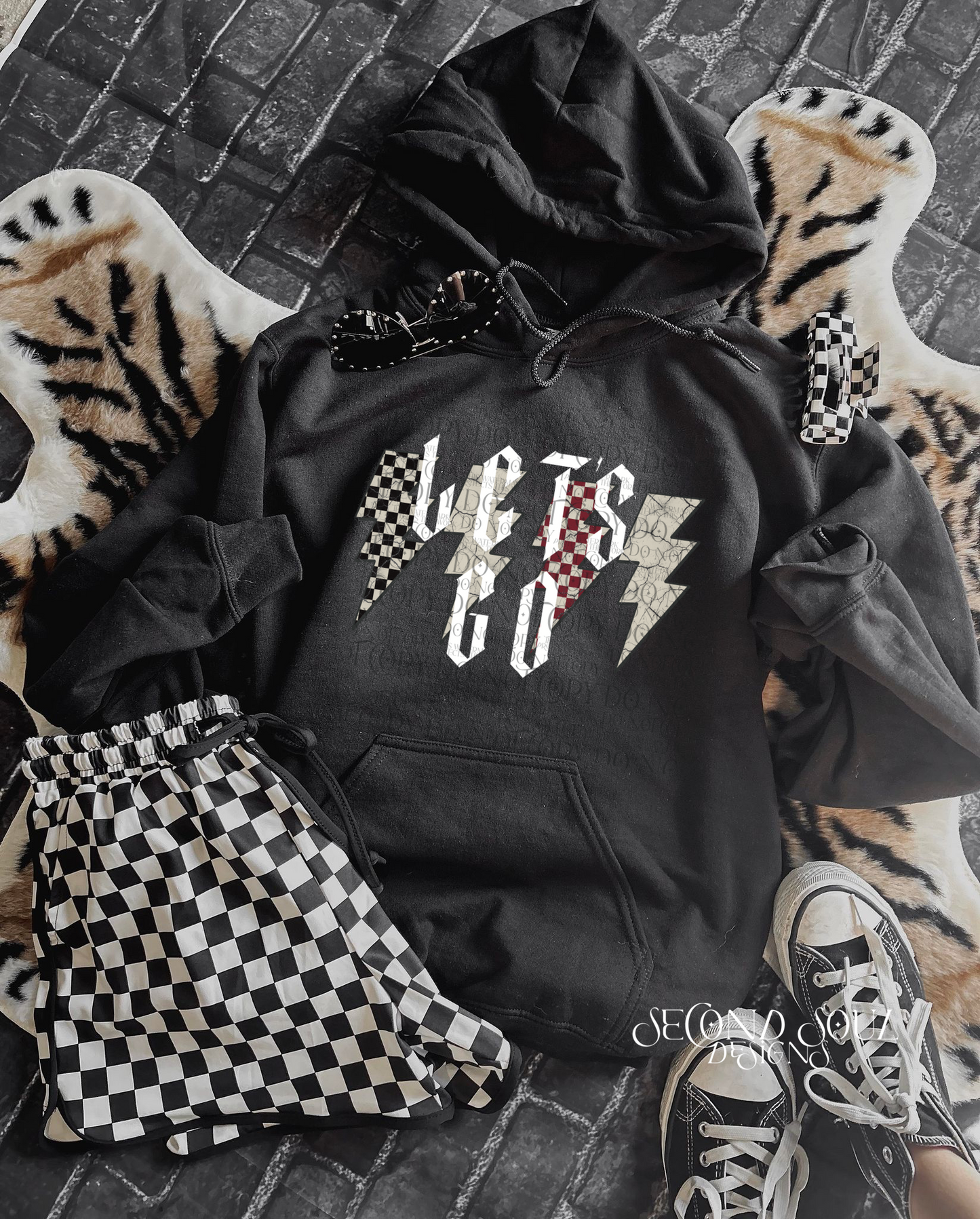 CUSTOM let’s go distressed lightning
