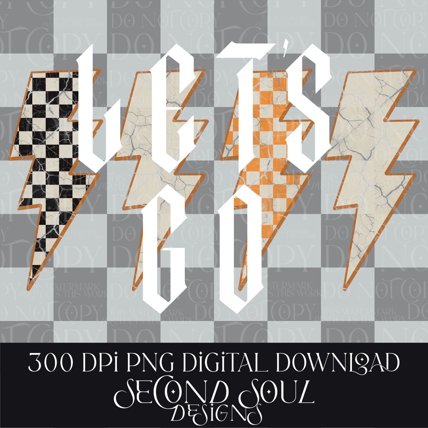 CUSTOM let’s go distressed lightning