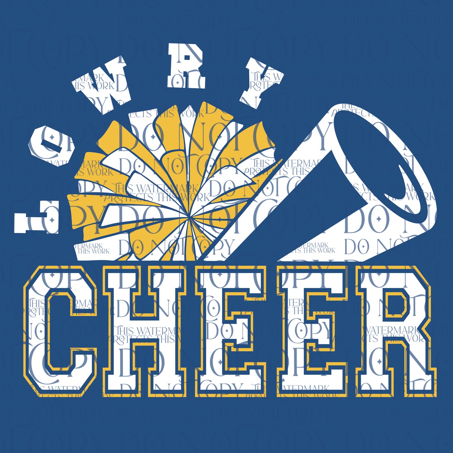 Custom cheer Pom & megaphone