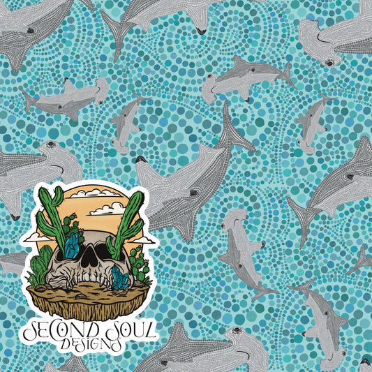 mosaic sharks seamless