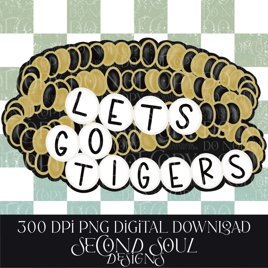 LETS GO custom school bracelets