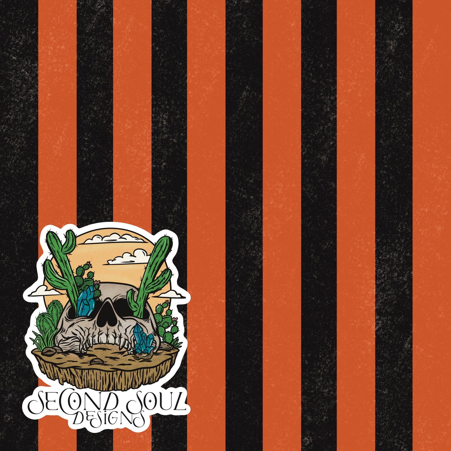 black / orange stripes