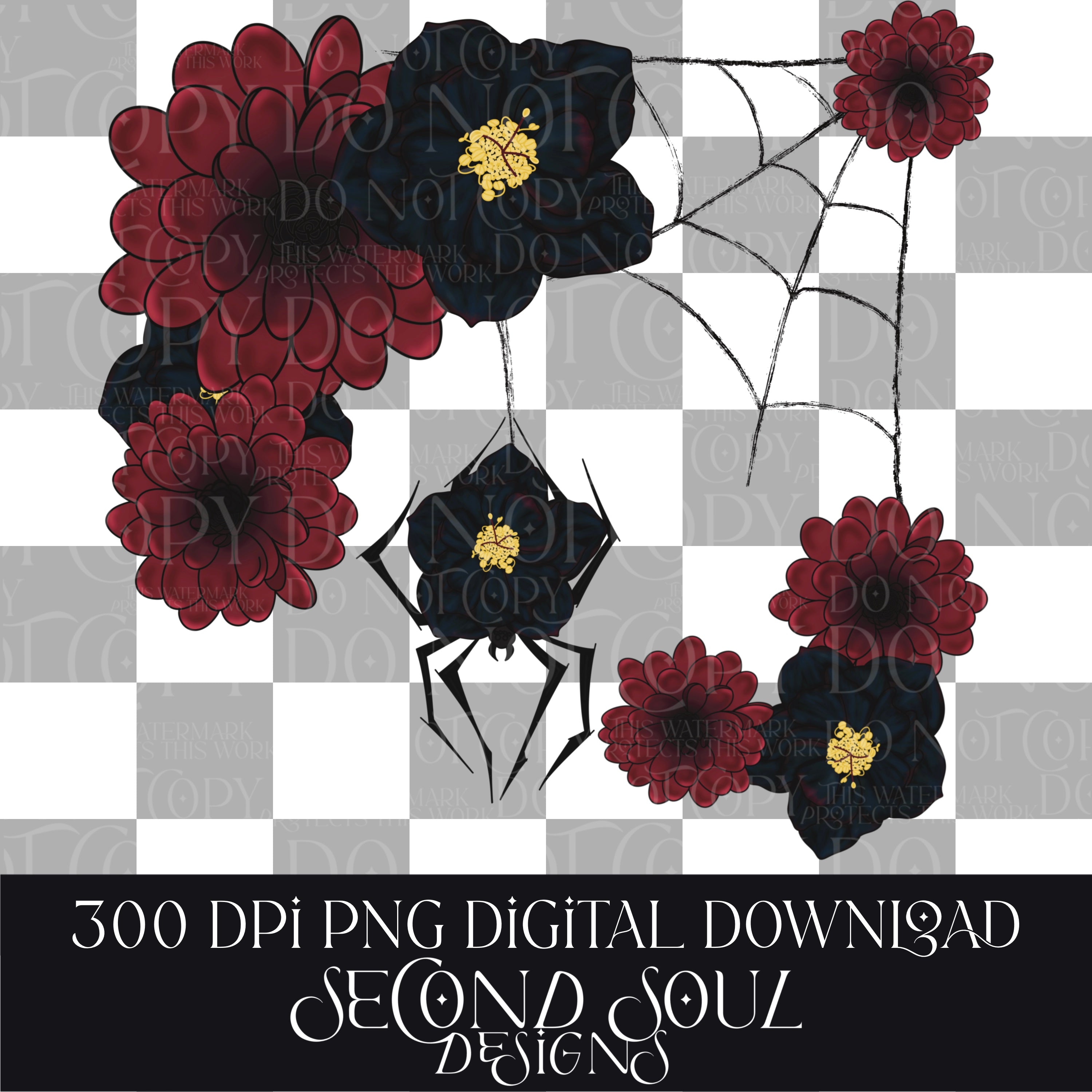 Floral spideys bundle [png + 2 seamless]