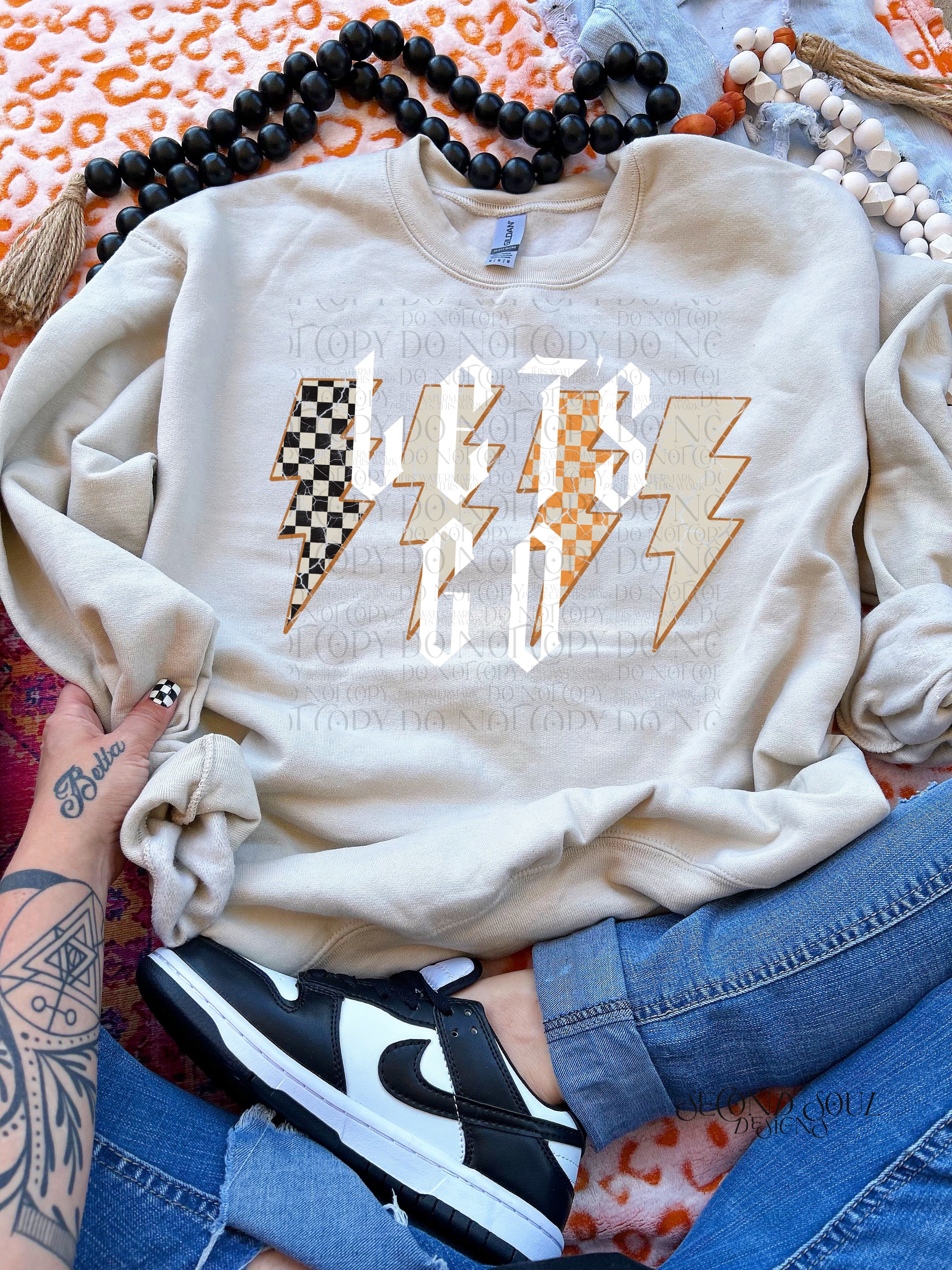 CUSTOM let’s go  distressed lightning