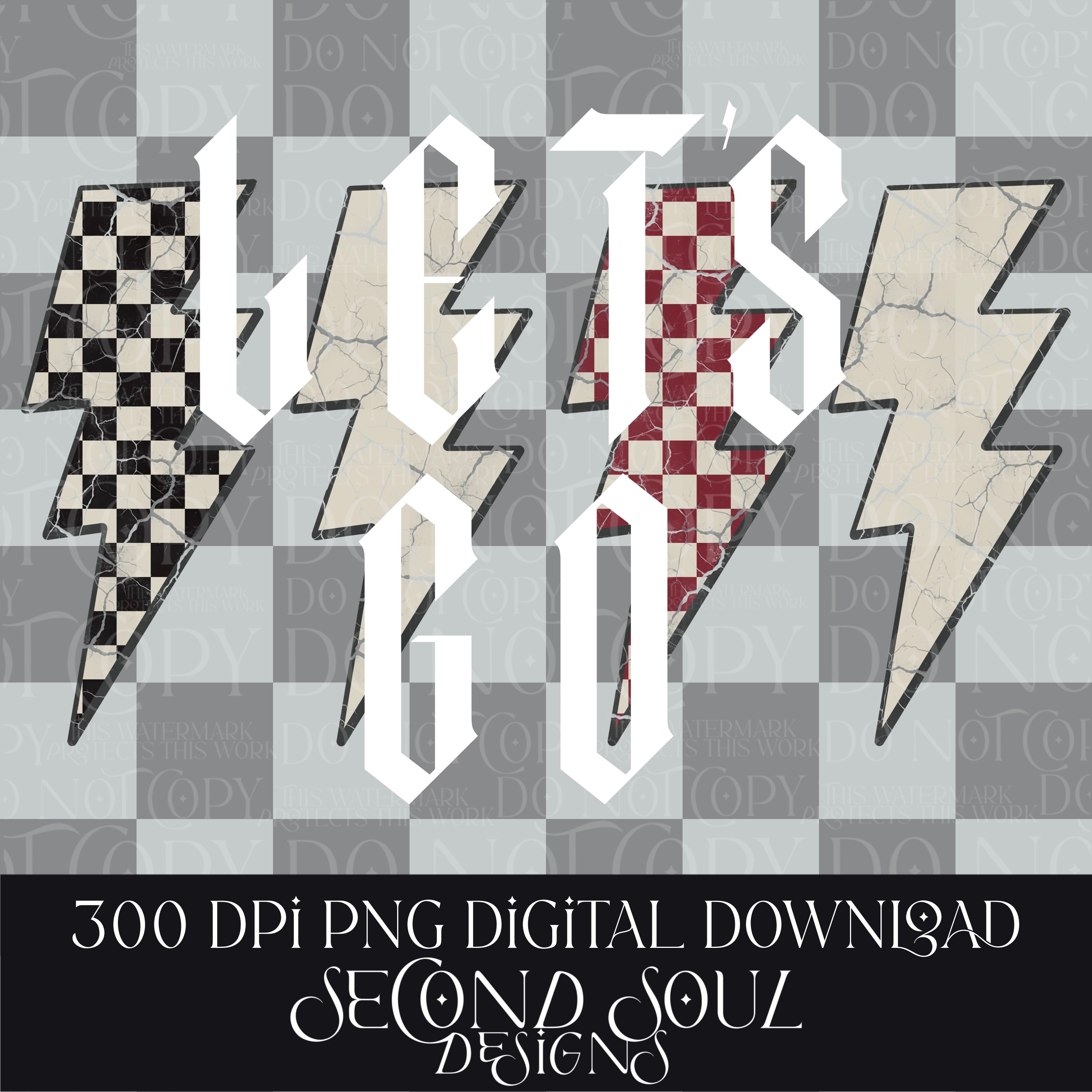 CUSTOM let’s go  distressed lightning