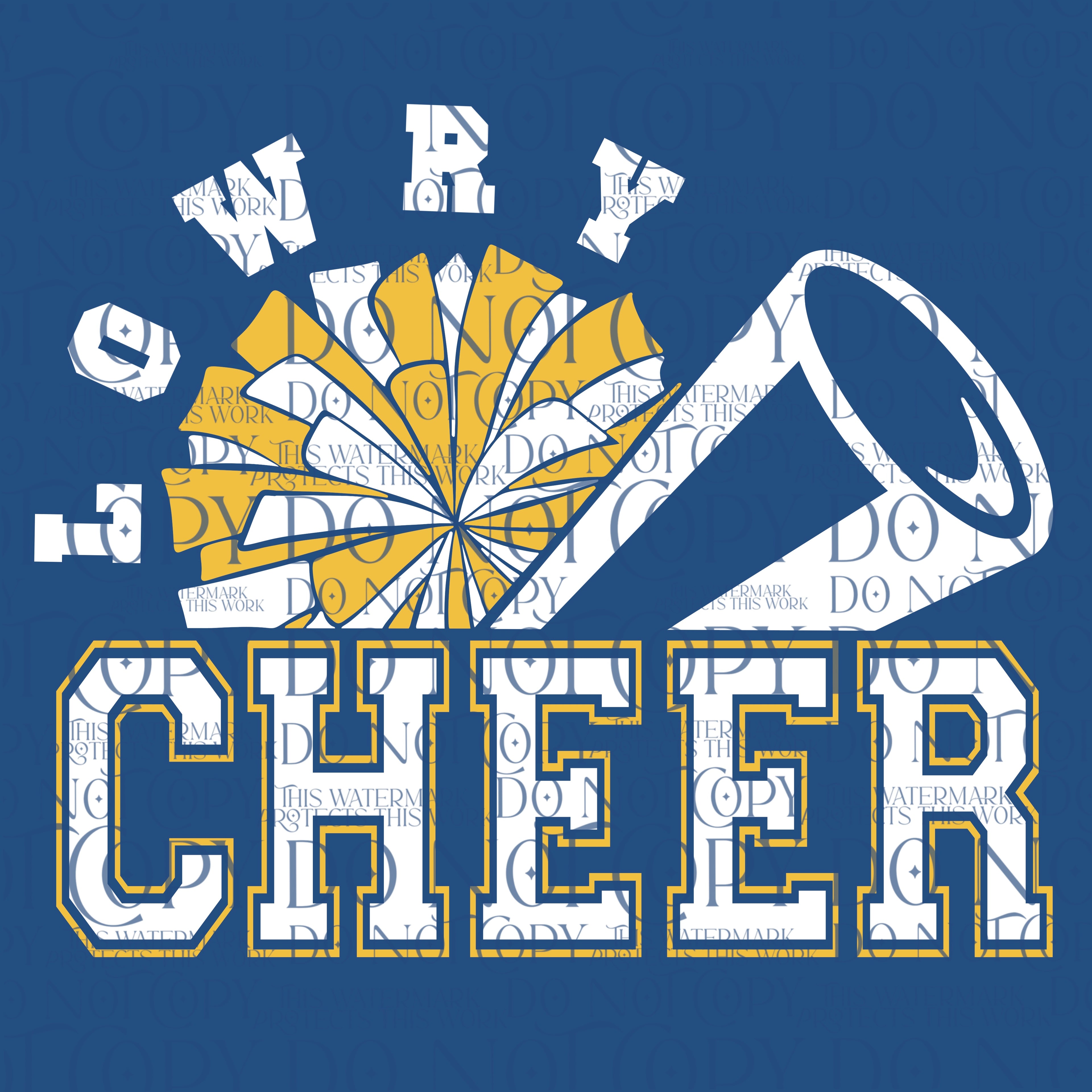 Custom cheer Pom & megaphone