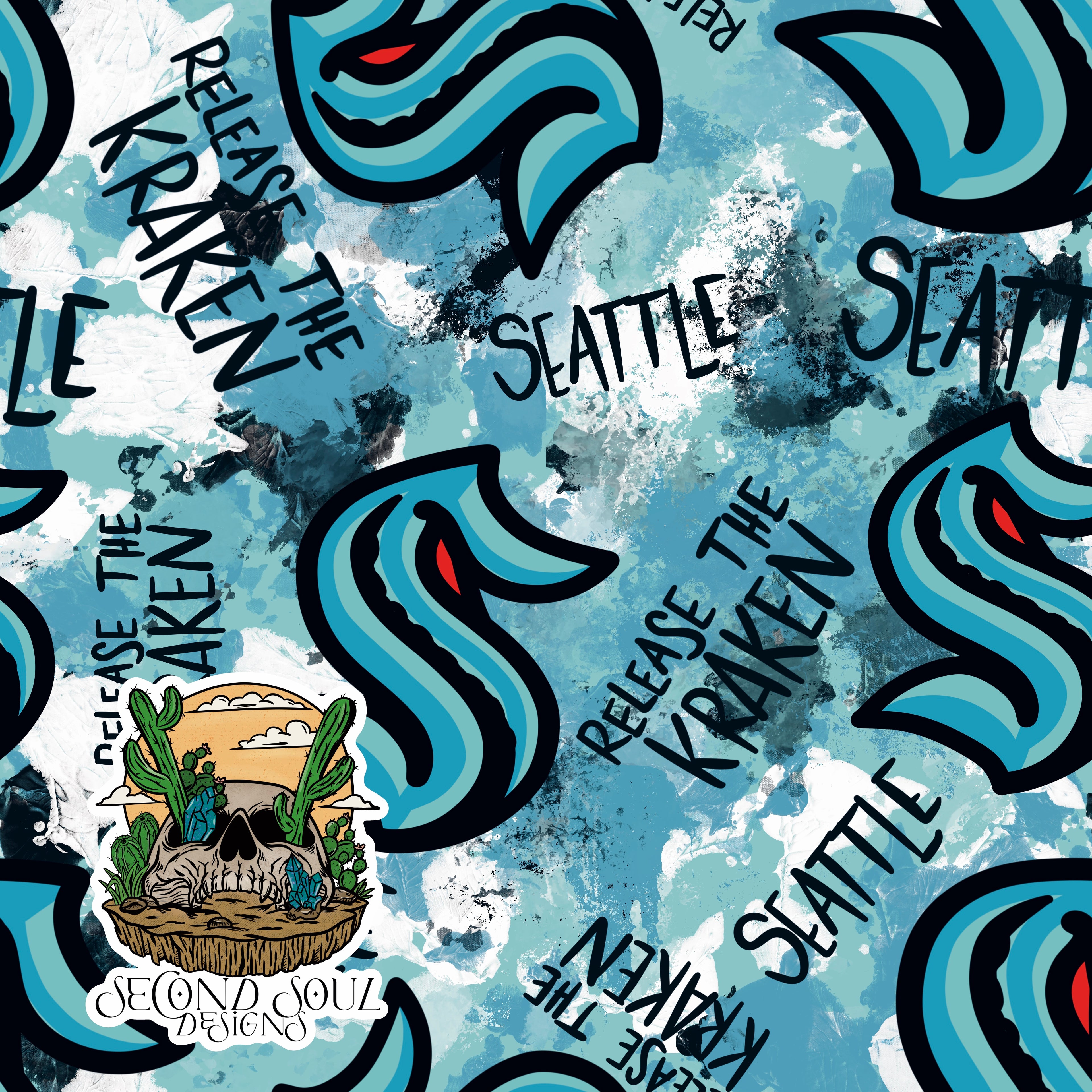 KRAKEN SPLATTER SEAMLESS