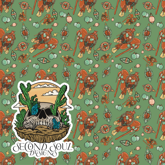 Christmas saddles seamless