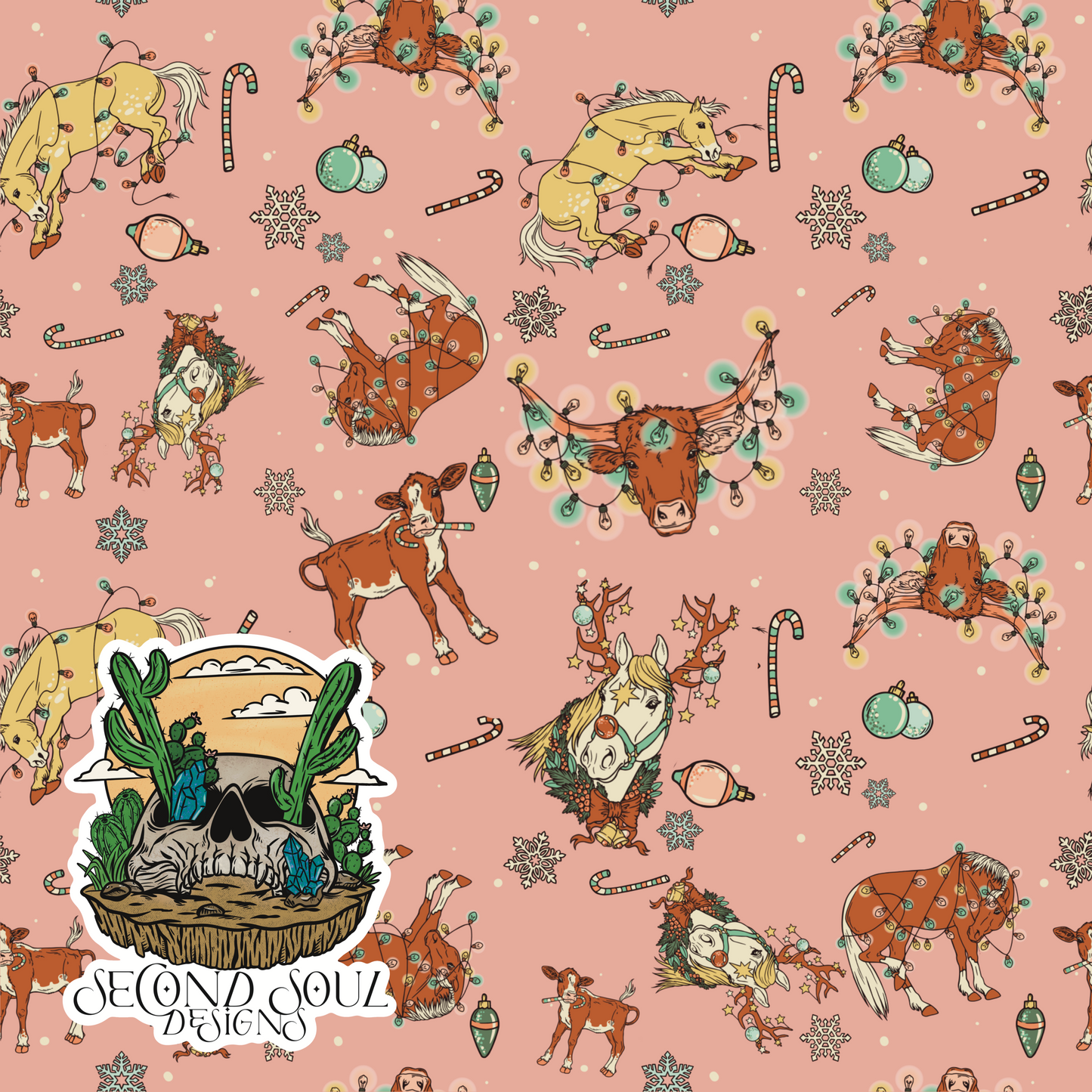 Christmas friends seamless