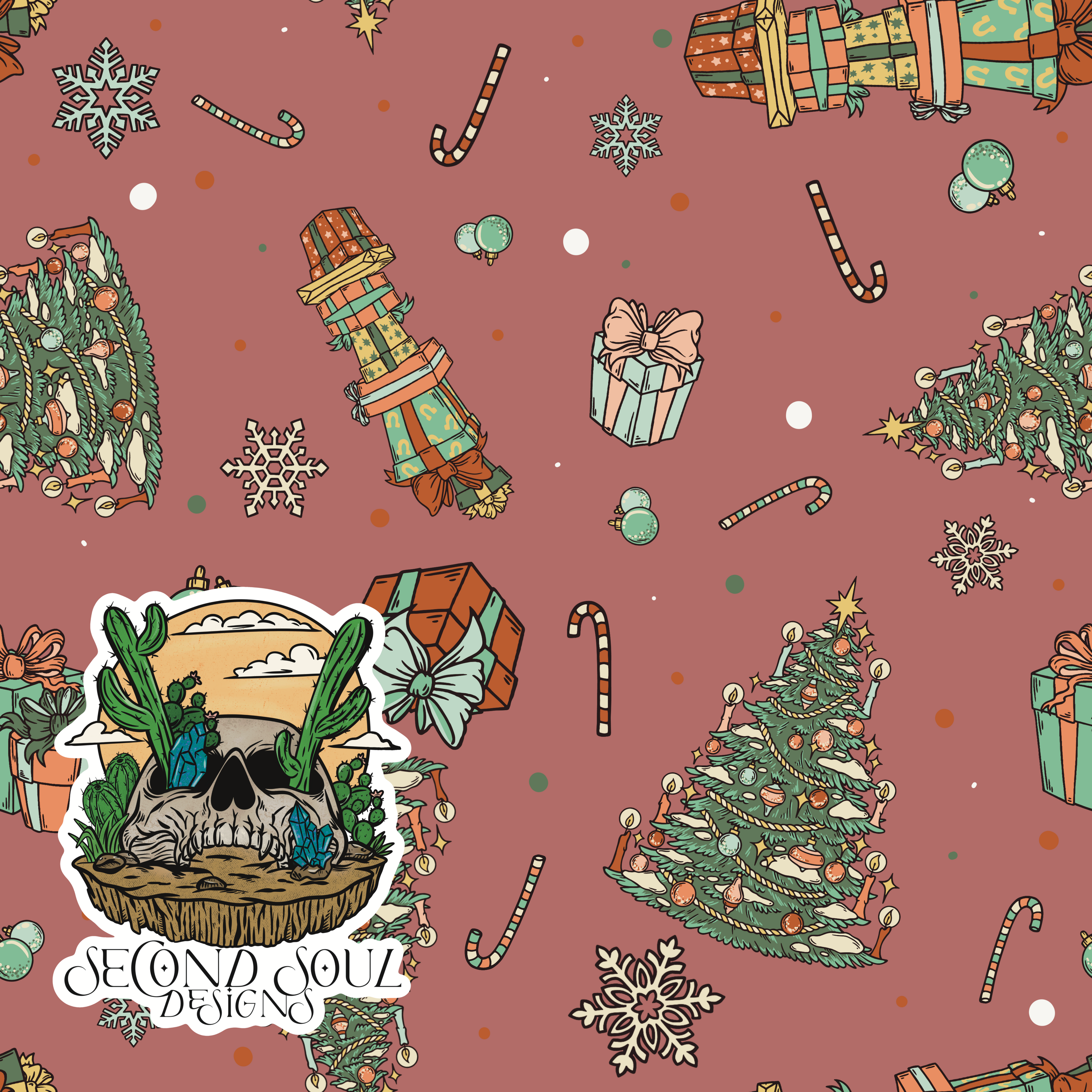 Western Christmas gifts seamless