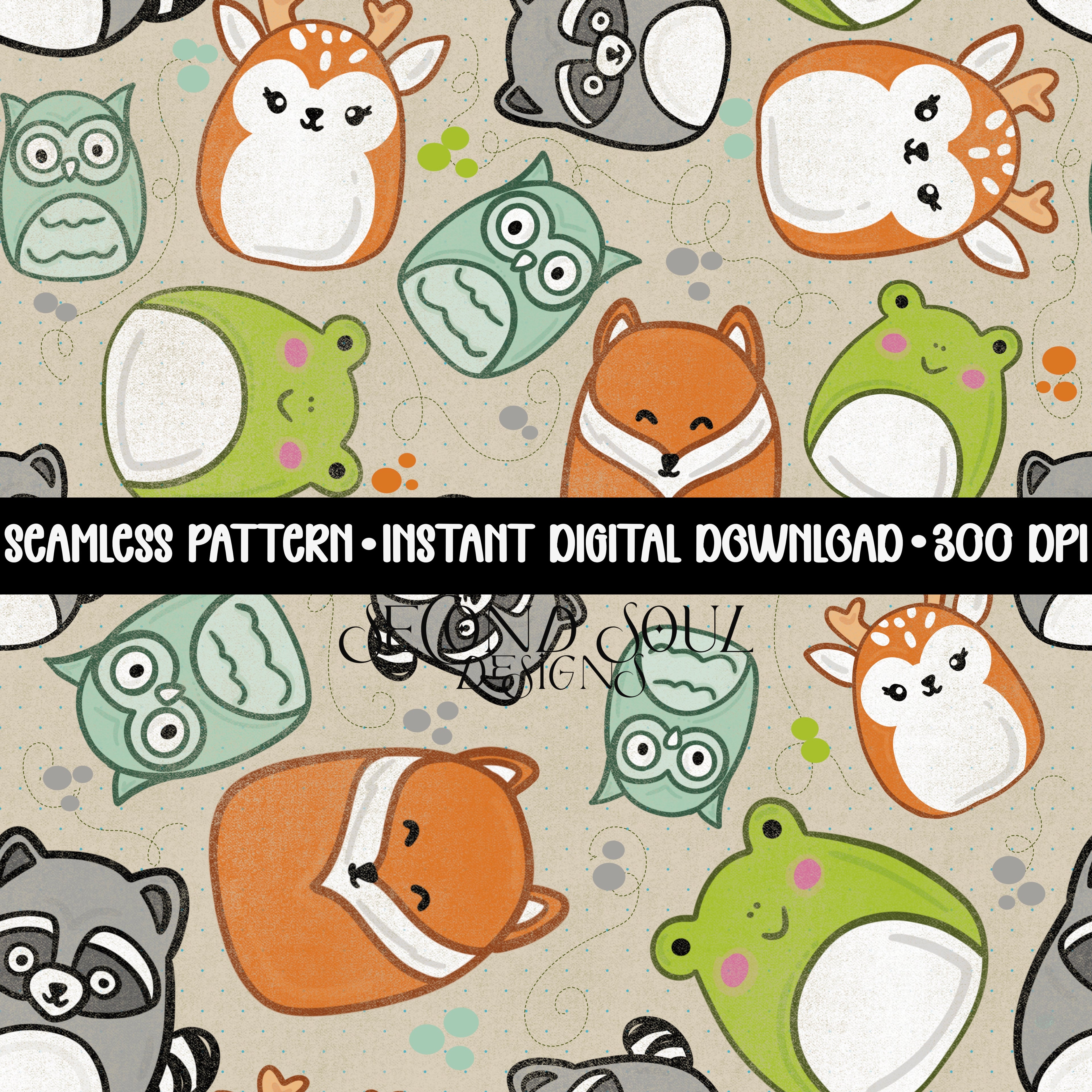 Woodland squishies seamless file